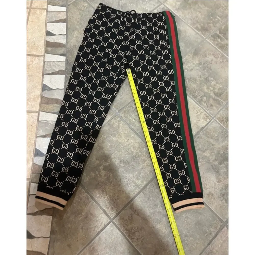 Men's Gucci GG jersey cotton jog pants, size XXL made in Italy